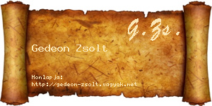 Gedeon Zsolt névjegykártya